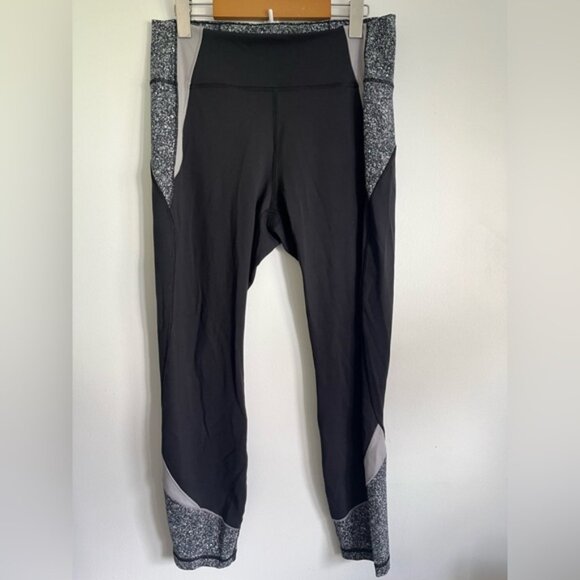 LululemonInMovementTight25BlockedLeggingsBlackDiffuseStarlightUS12 - Picture 2 of 8